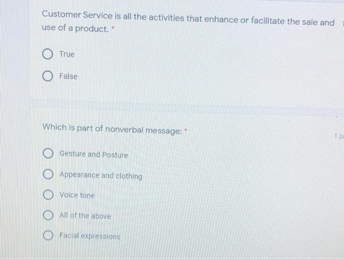 Customer Service is all the activities that