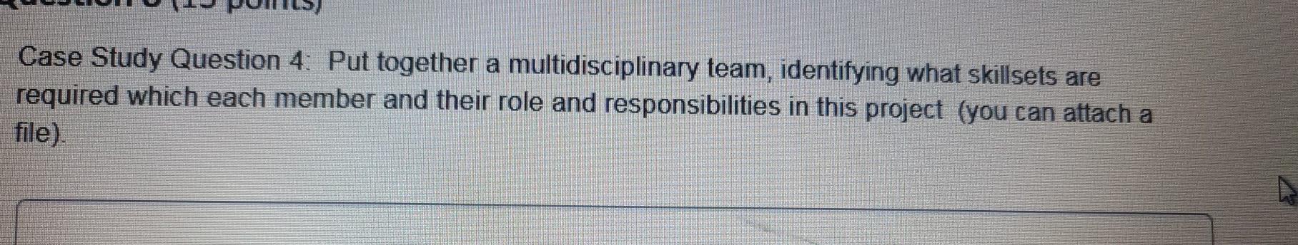 Case Study Question 4: Put together a