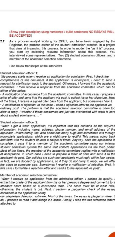 (Show your description using numbered / bullet