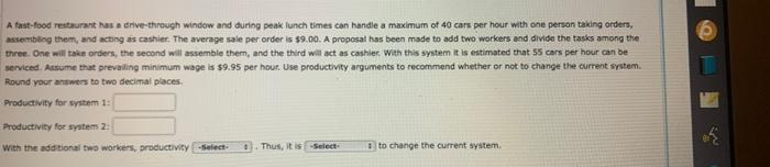 A fast-food restaurant has a drive-through window