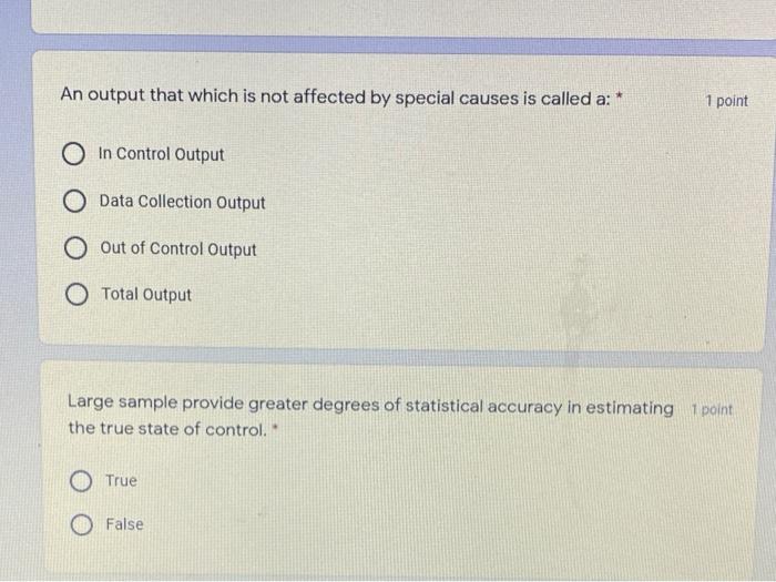 An output that which is not affected by special