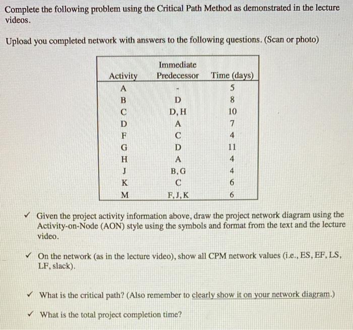Complete the following problem using the Critical
