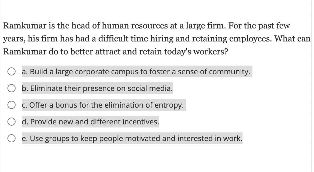 Ramkumar is the head of human resources at a