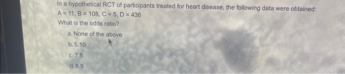 In a hypothetical RCT of participants treated for