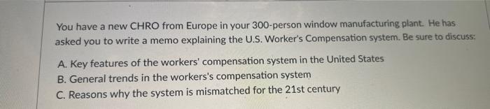 You have a new CHRO from Europe in your