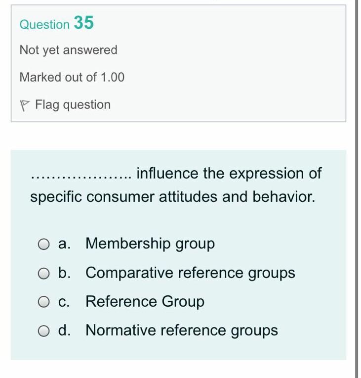 Question 35 Not yet answered Marked out of 1.00 P