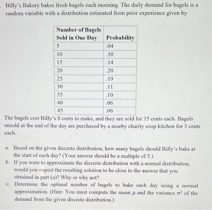 Billy's Bakery bakes fresh bagels each morning.