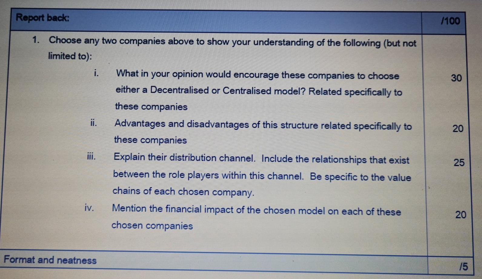Scenario: Distribution takes place through