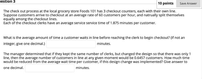 estion 3 10 points Save Answer The check out