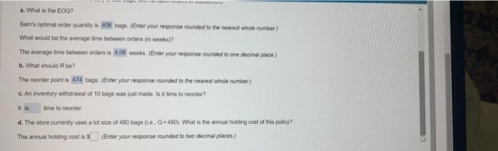 please show step by step for d.) a. What is the