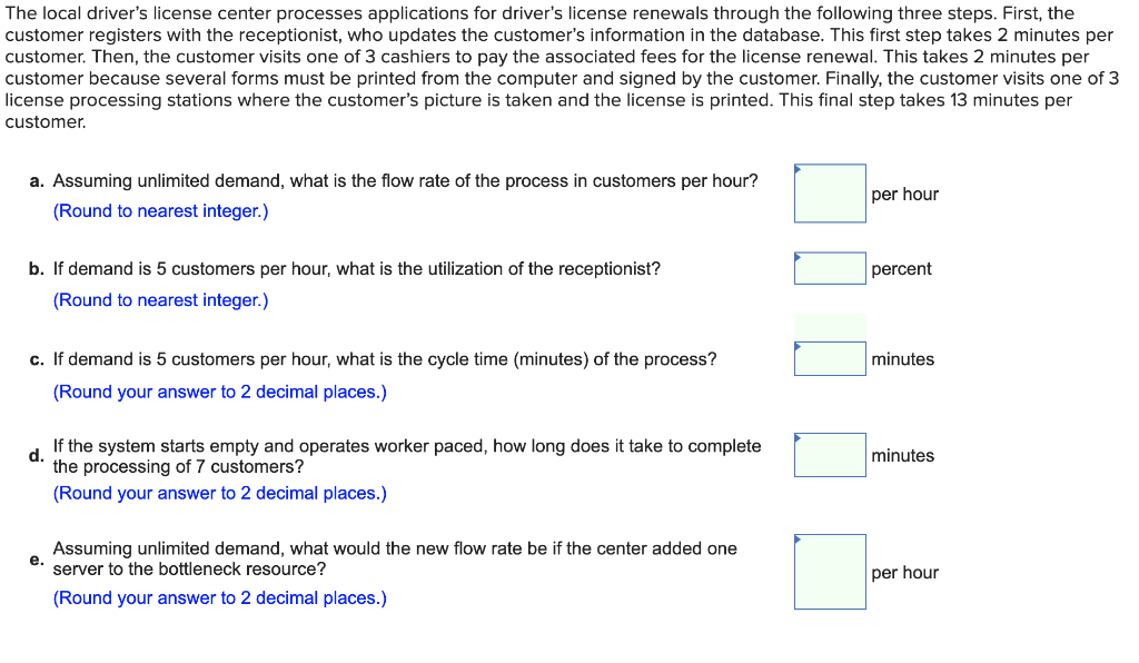 The local driver's license center processes
