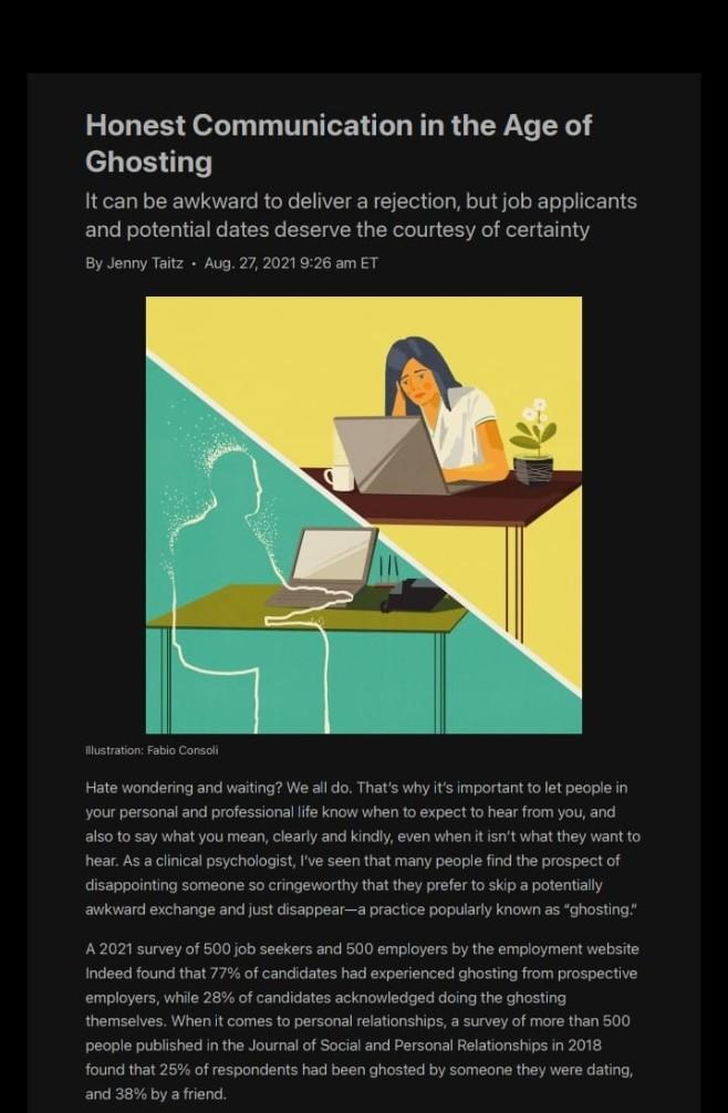 Need a 1 paragraph Summary. Honest Communication