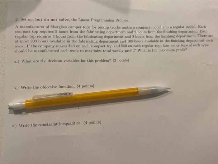 help with a b and c please 2. Set up, but do not