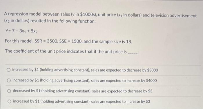Below you are given a partial Excel output based