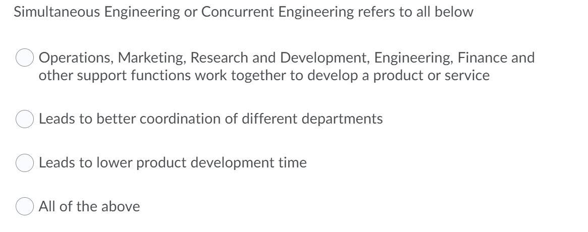 Simultaneous Engineering or concurrent