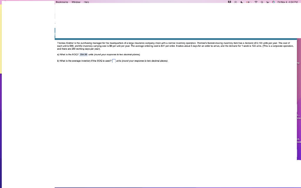 and there are 250 working tays per yeari. b) What