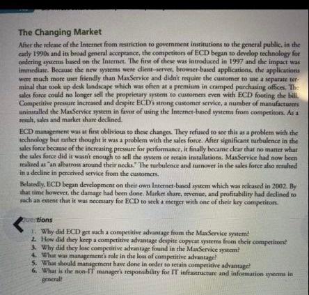 Answer question 4: What was managements roll in