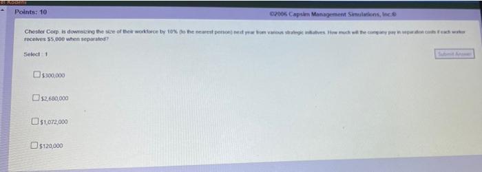 NODE Points: 10 2005 Capsim Management