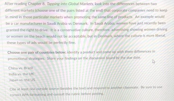 After reading Chapter 8. Tapping into Global