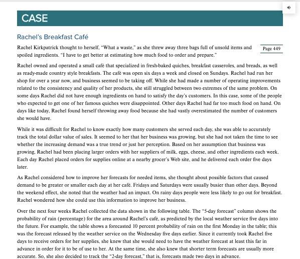 Case Study - 4 Questions 1. Develop forecasts