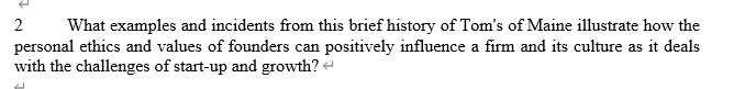 2. What examples and incidents from this brief