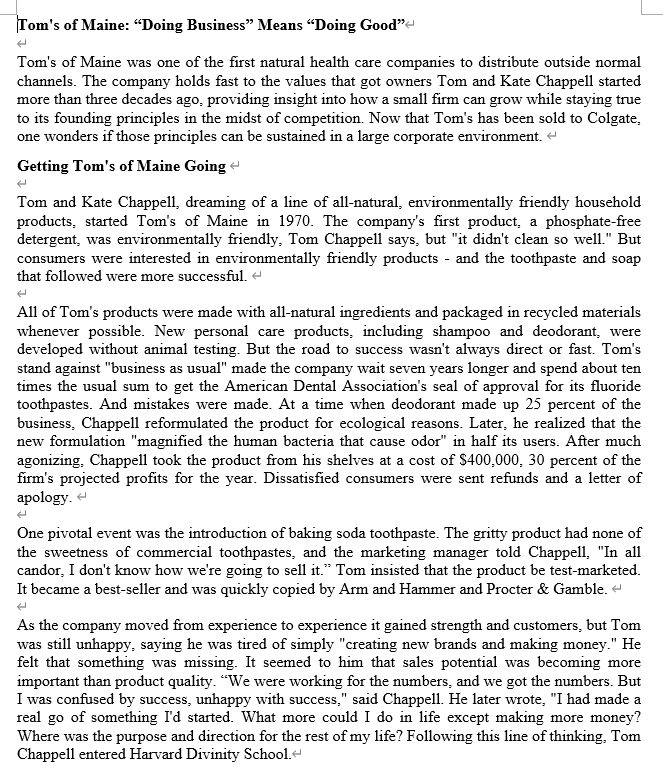 2. What examples and incidents from this brief