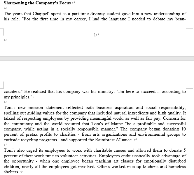 2. What examples and incidents from this brief