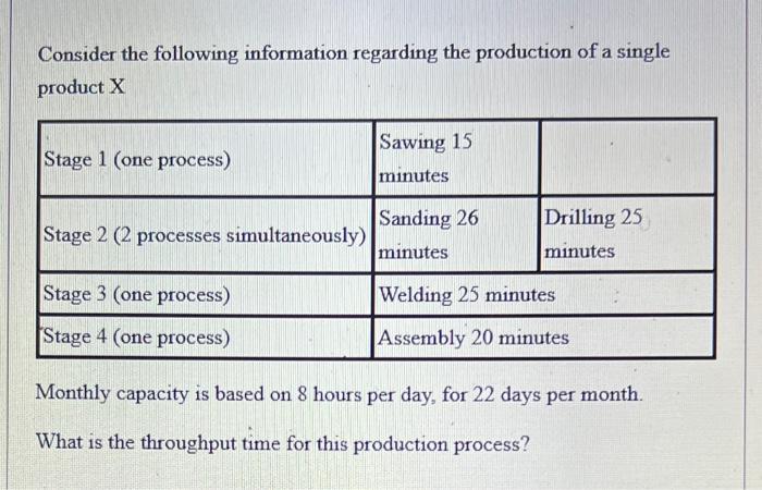 Consider the following information regarding the