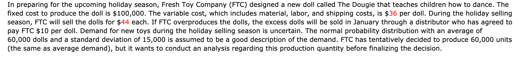 In preparing for the upcoming holiday season,