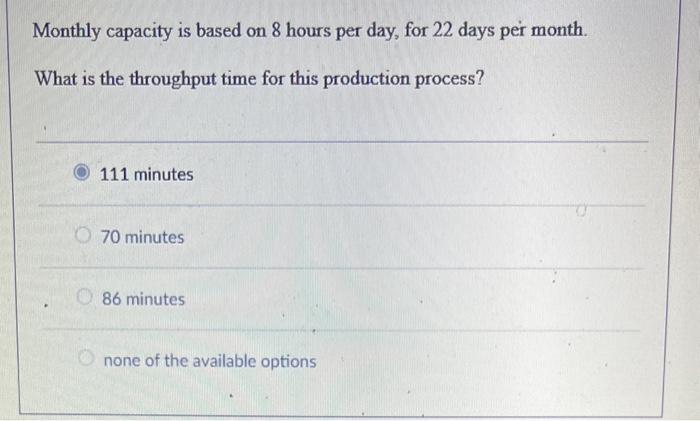 Consider the following information regarding the