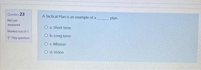 Question 17 The is the point which explains the