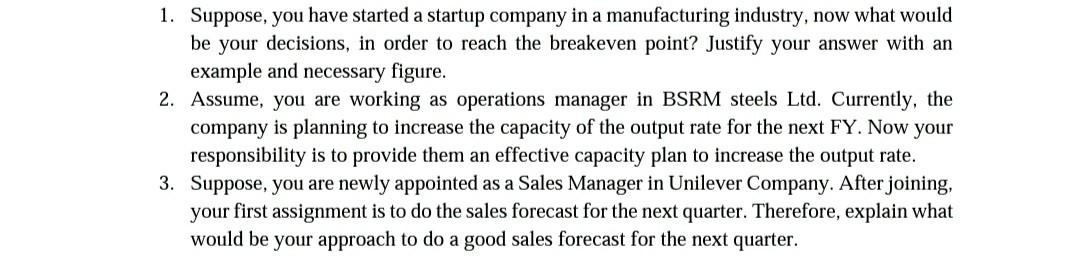 Note: please answer these questions briefly 1.