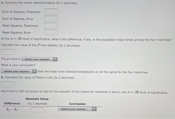 Complete all parts to this question please. To