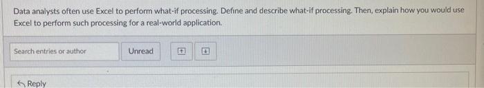 pls answer :)! Data analysts often use Excel to