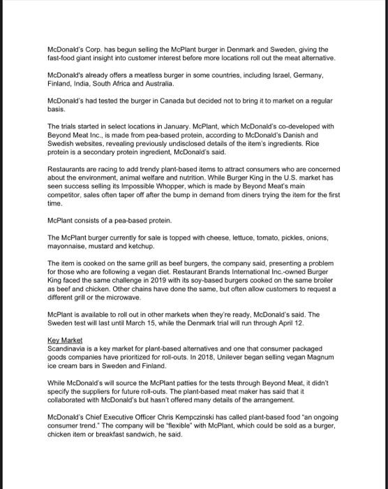 Read this case study and answer the questions in