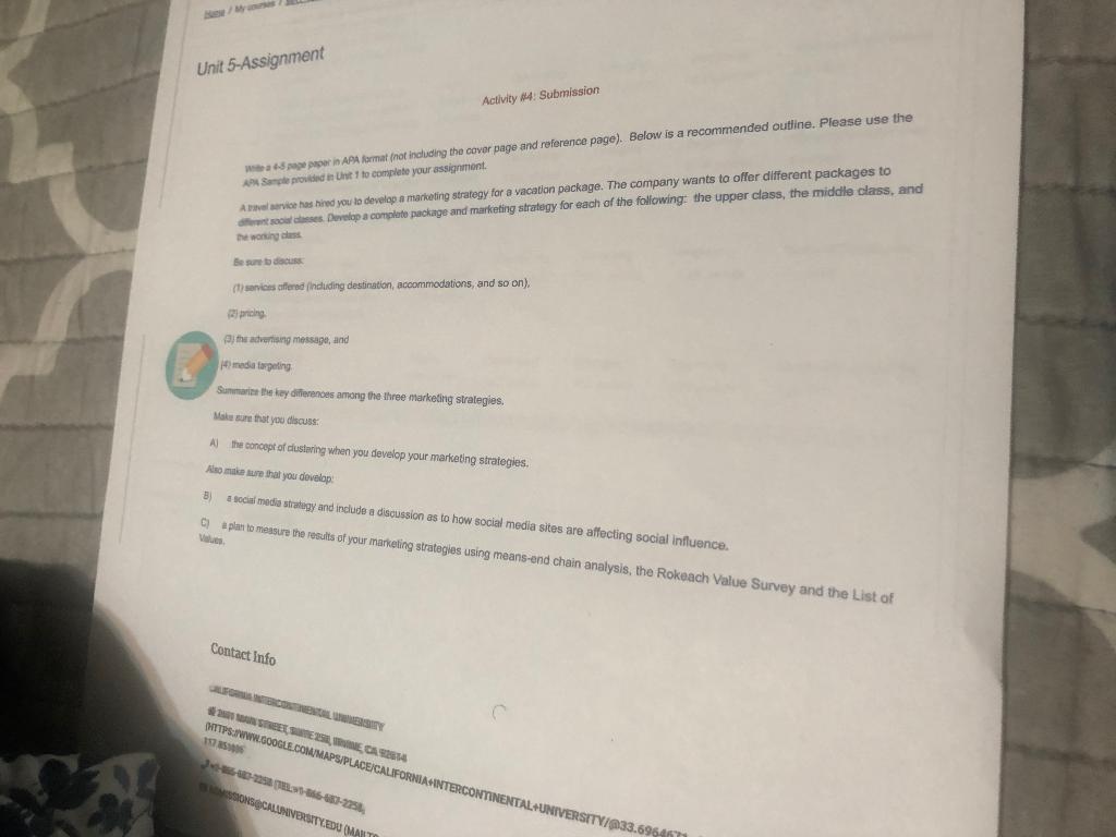 Unit 5-Assignment Activity 4. Submission in APA