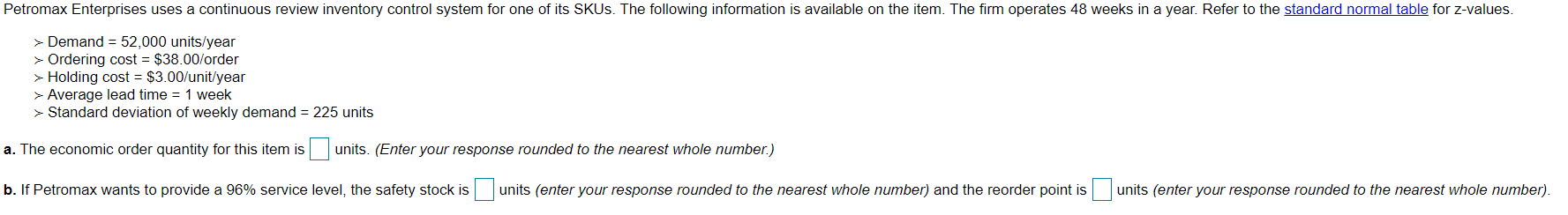 Petromax Enterprises uses a continuous review