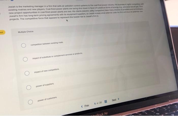 . Josiah is the marketing manager in a firm that