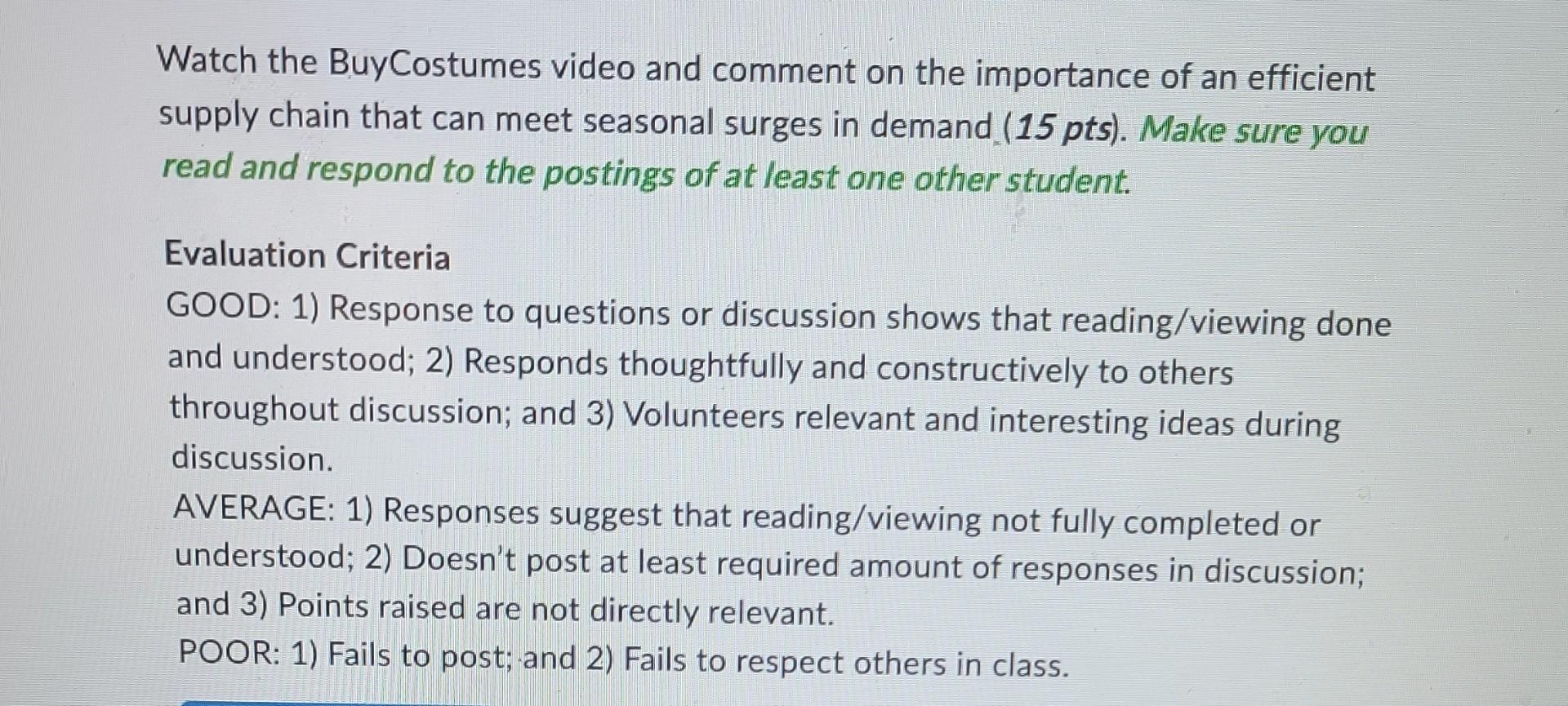 Watch the BuyCostumes video and comment on the