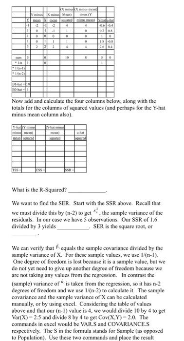 Now add and calculate the four columns below,