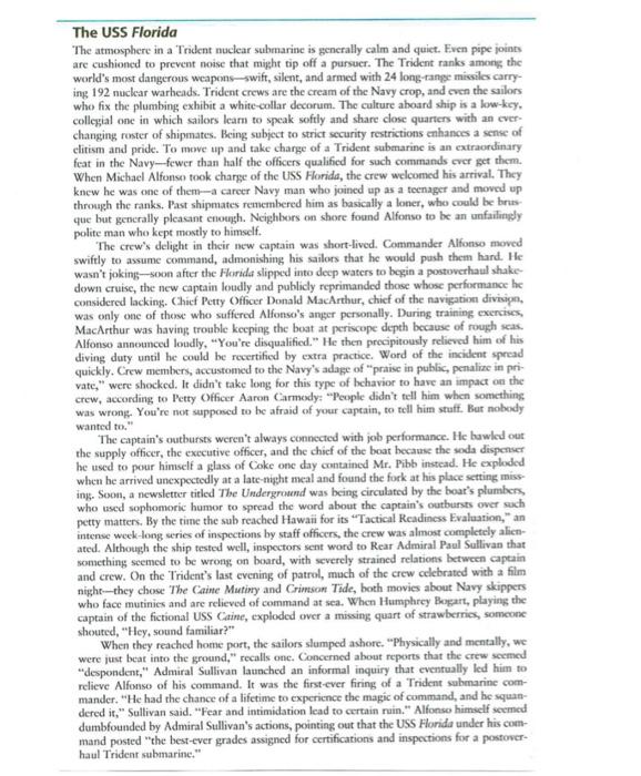 summary and introduction of uss florida case