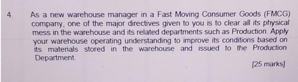 Subj:Warehouse Management **please provide