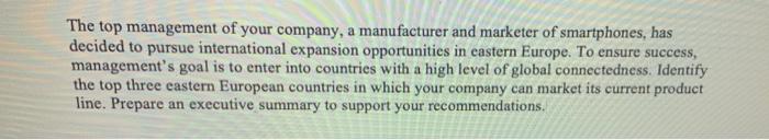 600 words please The top management of your