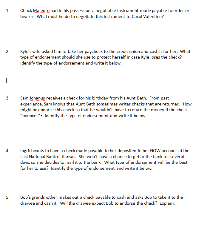1. Chuck Maledro had in his possession a