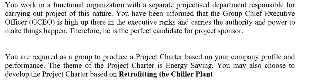 You work in a functional organization with a