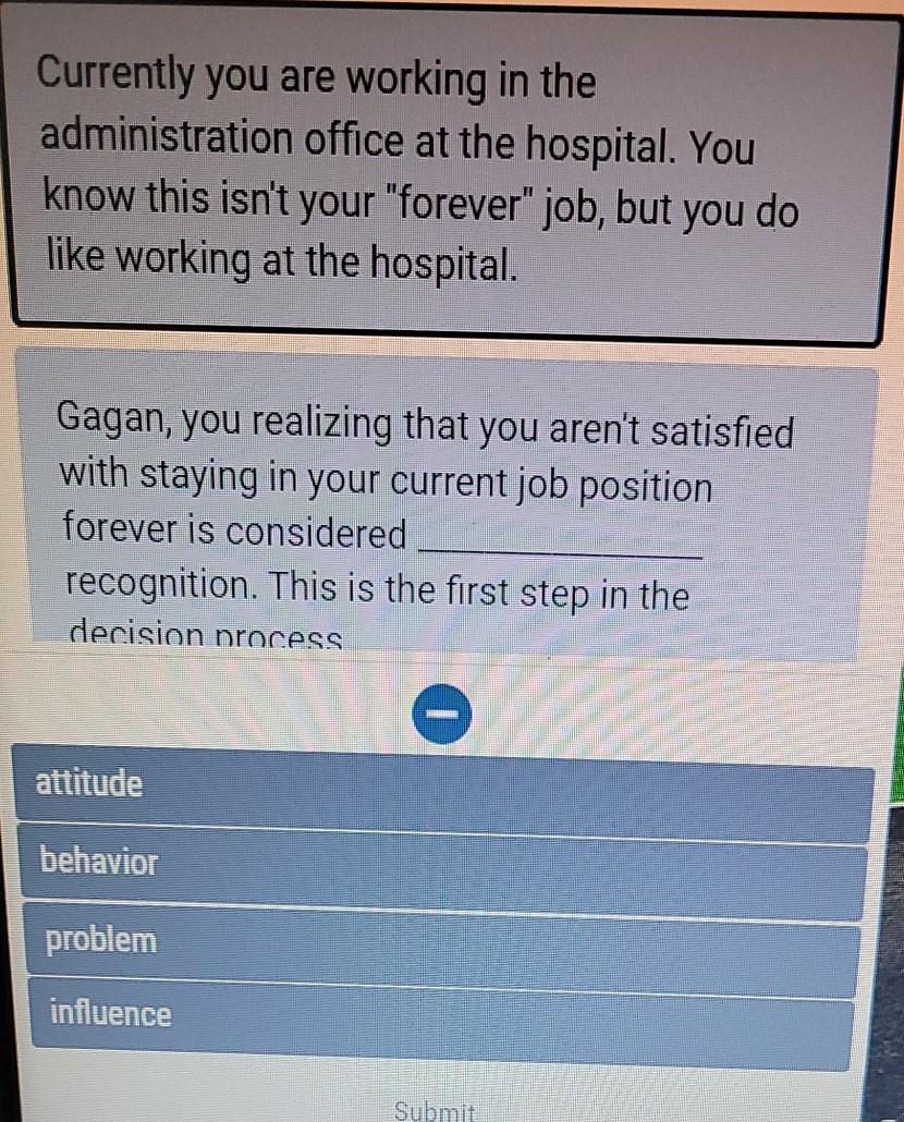 Currently you are working in the administration