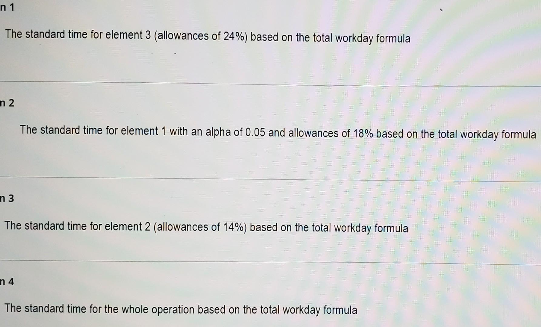 The following readings might represent the