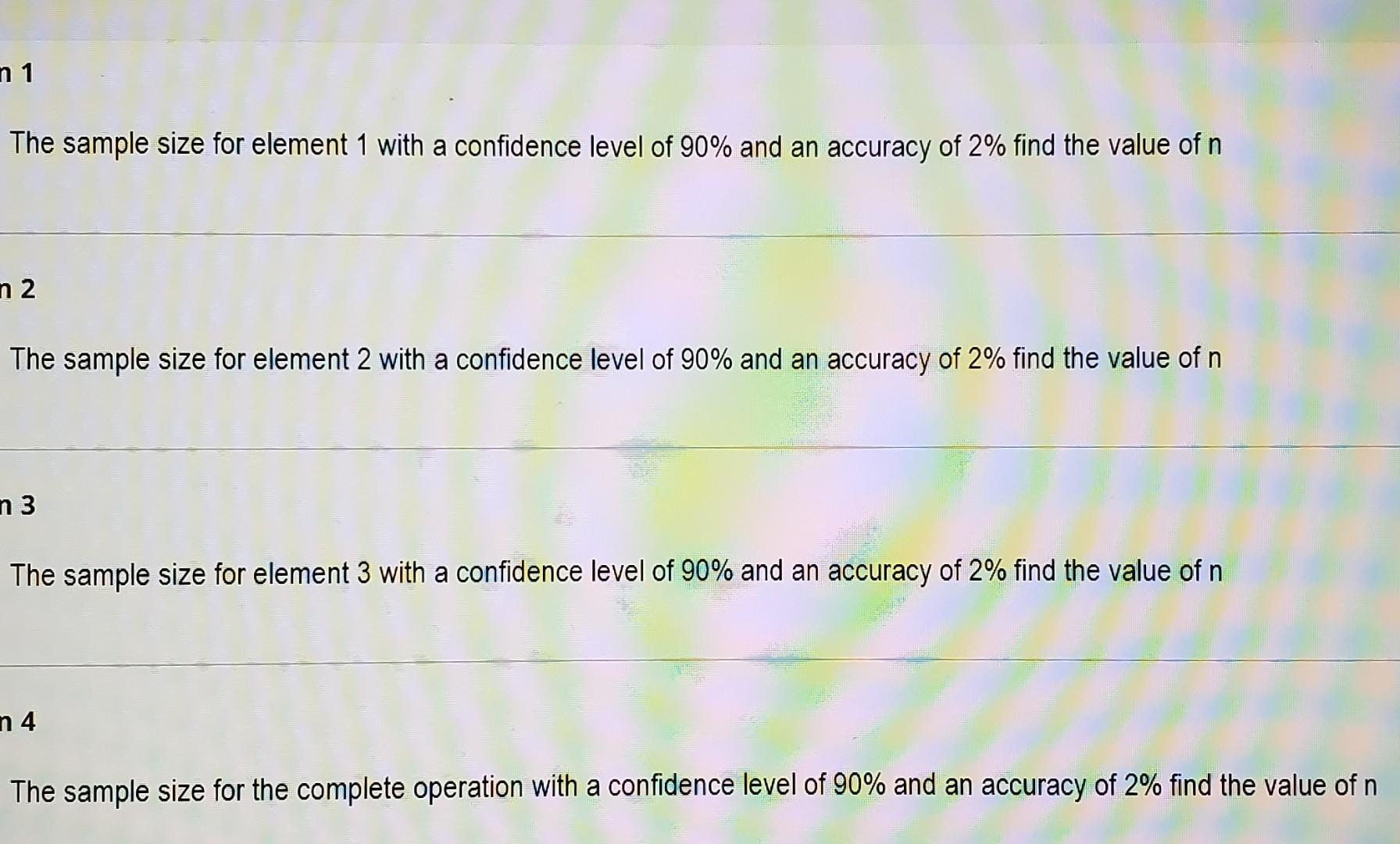 The following readings might represent the