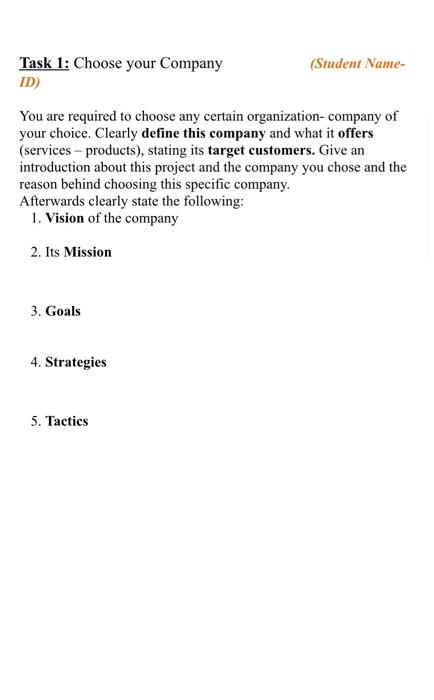 the company is apple Task 1: Choose your Company