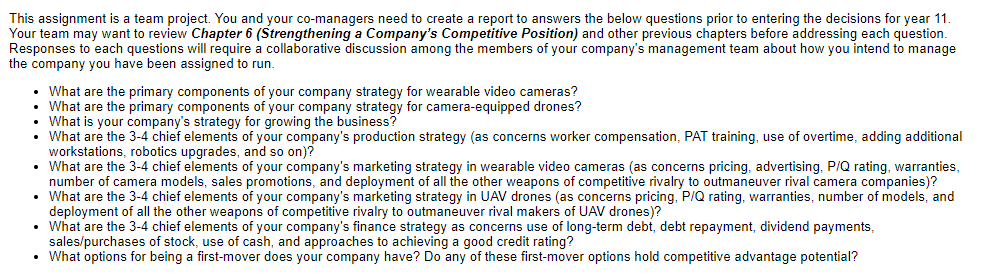 This assignment is a team project. You and your